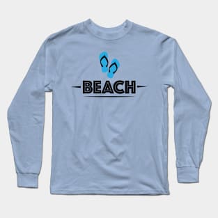 Beach Boy Men Sand Flip Flops Long Sleeve T-Shirt